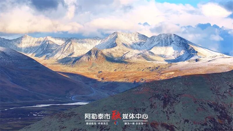 魅力金山丨秋雪落阿勒泰 草原与雪山撞了个满怀-骆驼帮